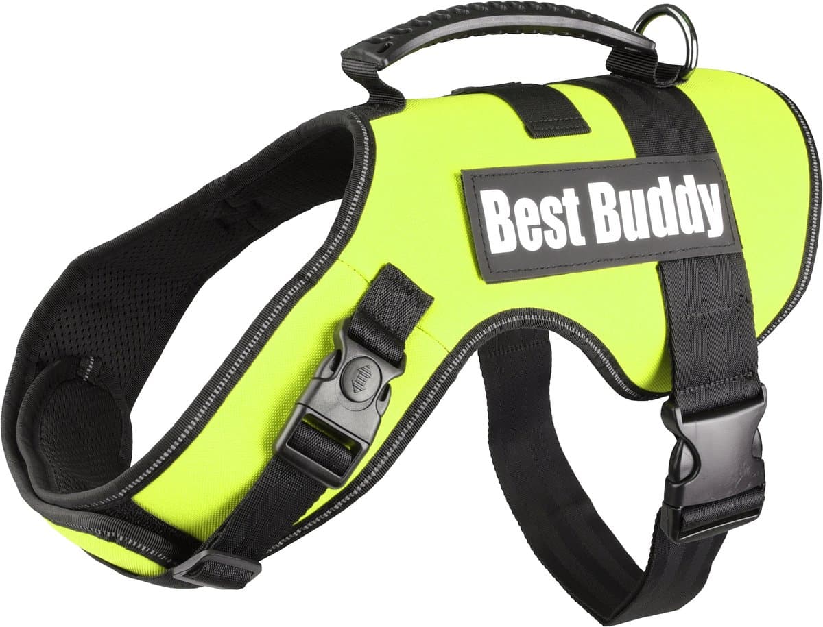 Flamingo Uranus - Harnas Honden - Harnas Best Buddy Uranus Neon Groen Xxl 95-130cm 50mm - 1st - 122742 - 1st