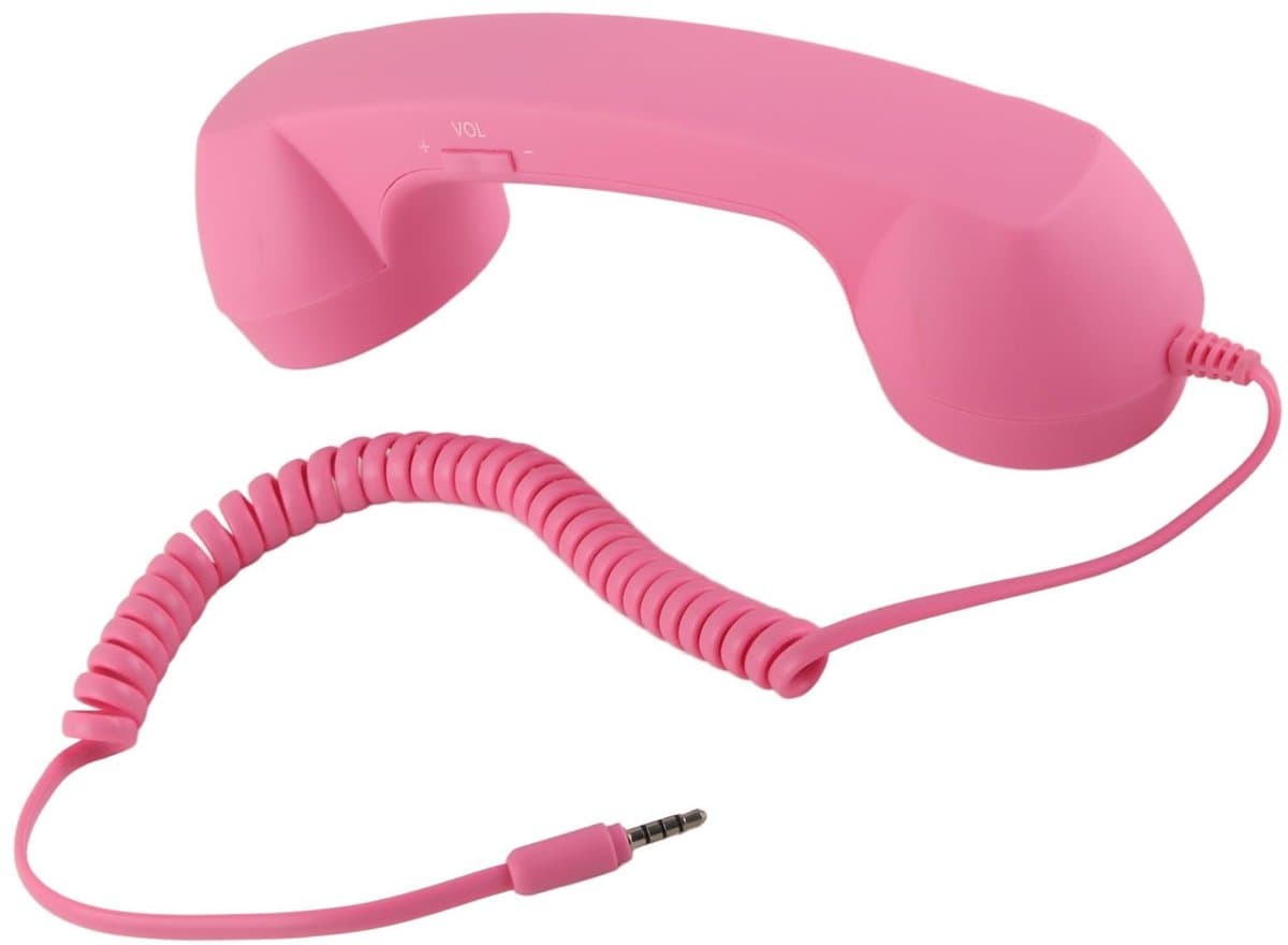 Allecto - Retro Mobiele Telefoonhoorn - Vintage Bedrade Telefoon - Draagbare Laptop-hoofdtelefoon - Rozet - Comfortabel Bellen - Computer-headset -...