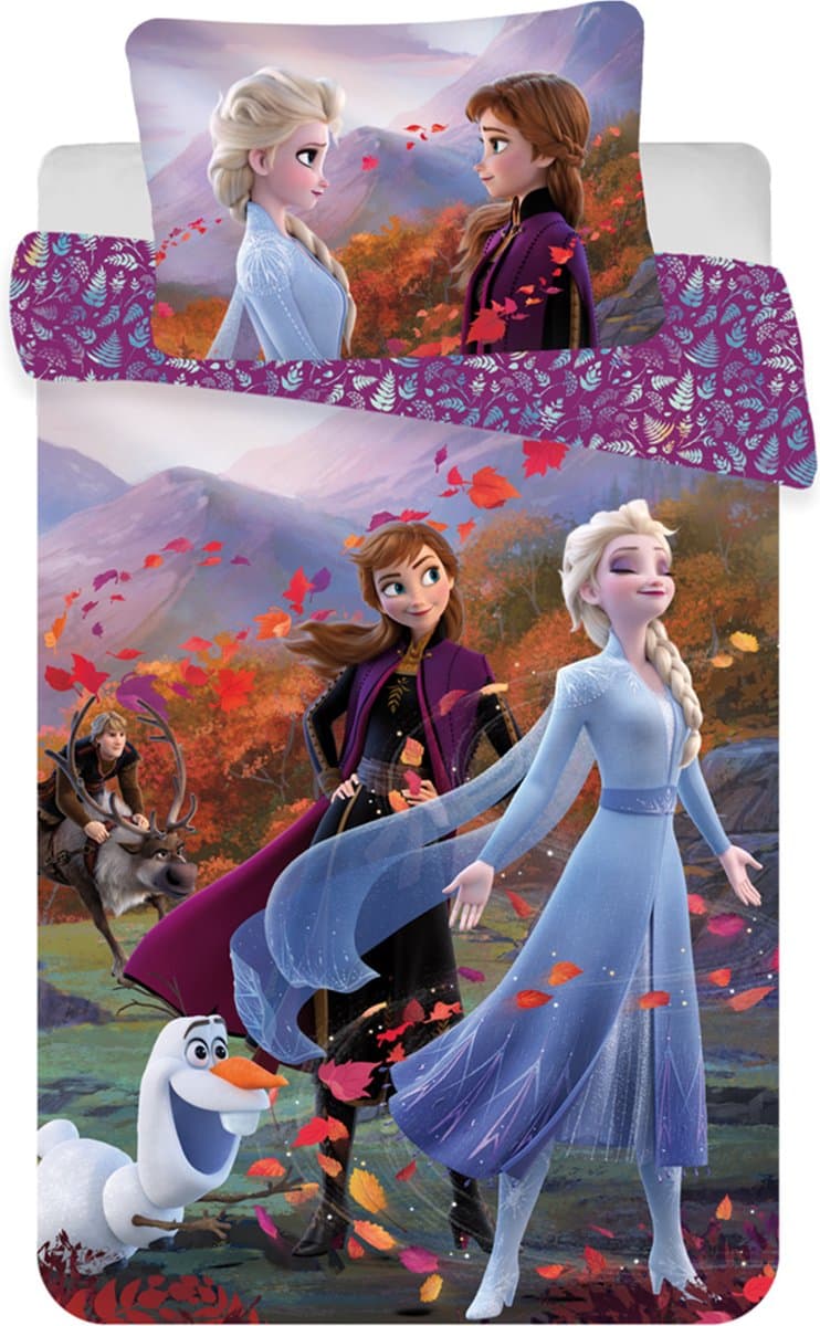 Disney Frozen BABY Dekbedovertrek Wind - 100 x 135 / 40 x 60 cm - Katoen