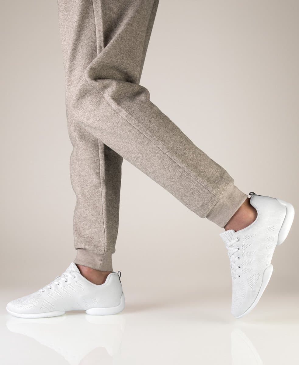 Suny 4060 Witte Danssneakers voor Heren – Splitzool met Draaipunten voor Soepele Draaibewegingen - Dansen binnen en Buiten - Salsa, Bachata, Line dance - SUNY - wit - 42 2/3