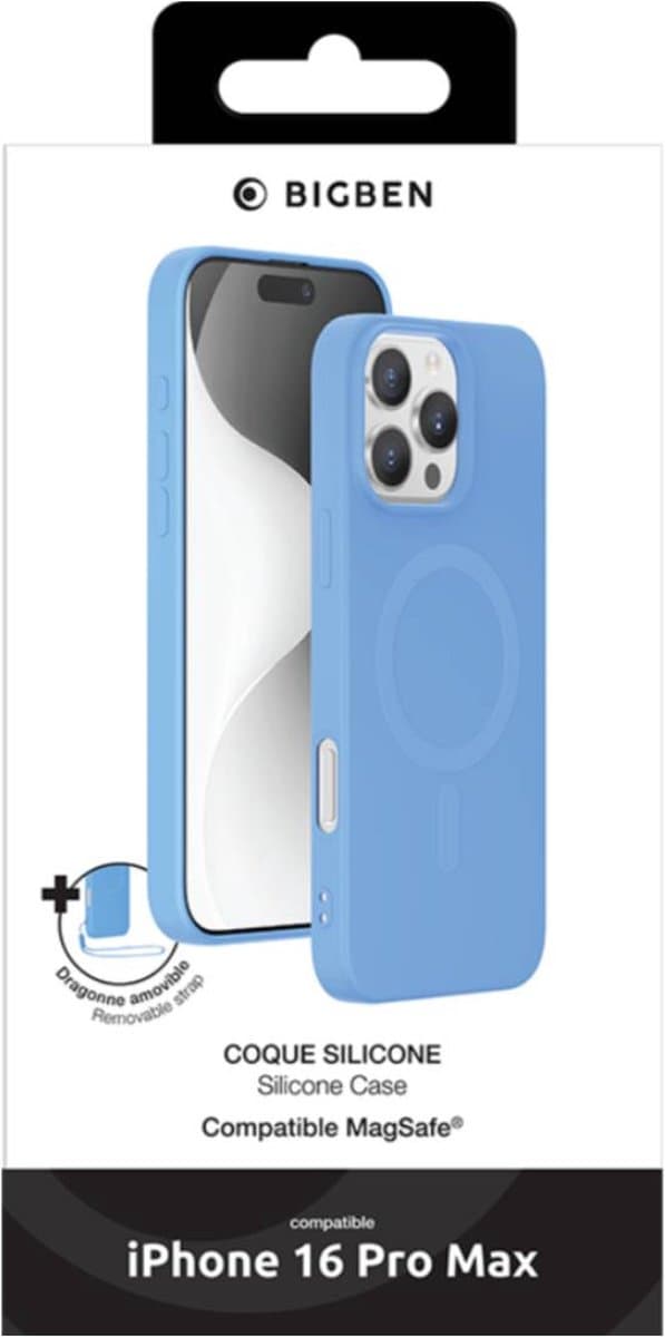 Bigben Connected, Hoesje geschikt voor iPhone 16 Pro Max - MagSafe, Blauw