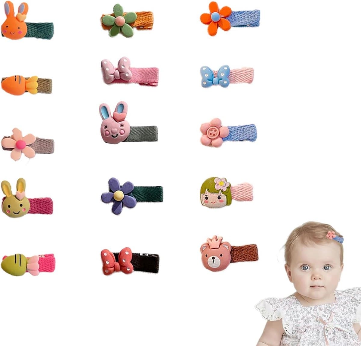 15 Stuks Schattige Baby Haarclips en Haaraccessoires voor Meisjes