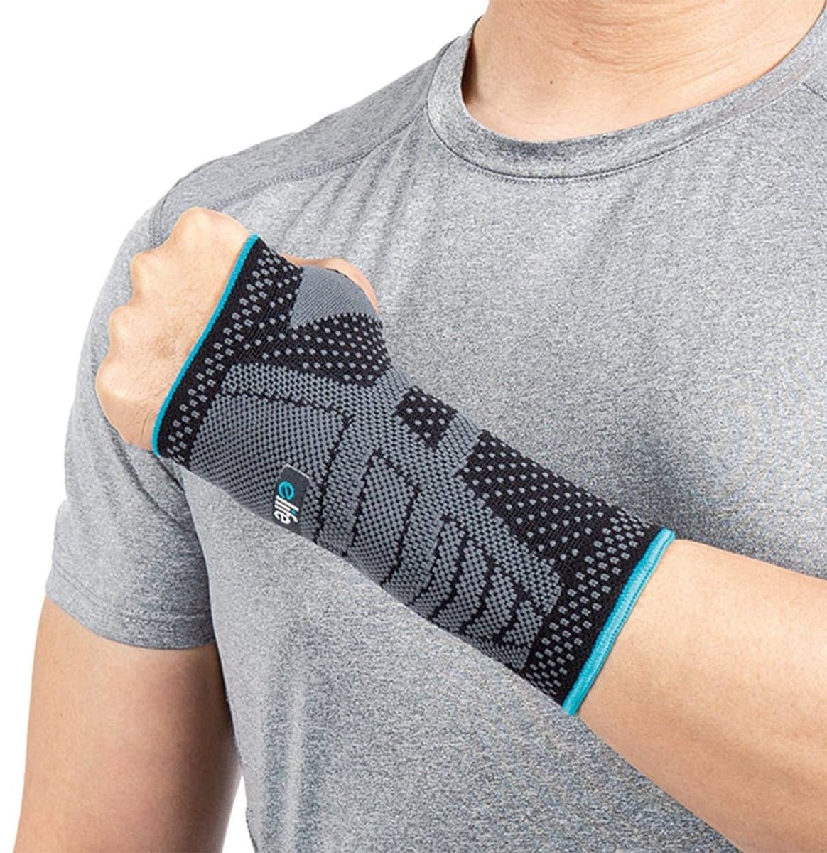 E-life Bio-Contour Polsbandage – Polsbrace polsondersteuning bij polsblessures - Sport en dagelijks gebruik - S - Grijs
