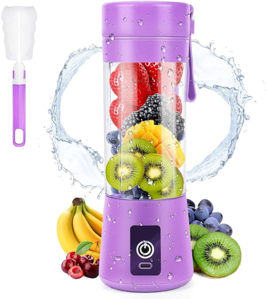 Octav8® Draagbare blender - Smoothiemaker - Mini blender - Zes messen - Roestvrij staal - USB