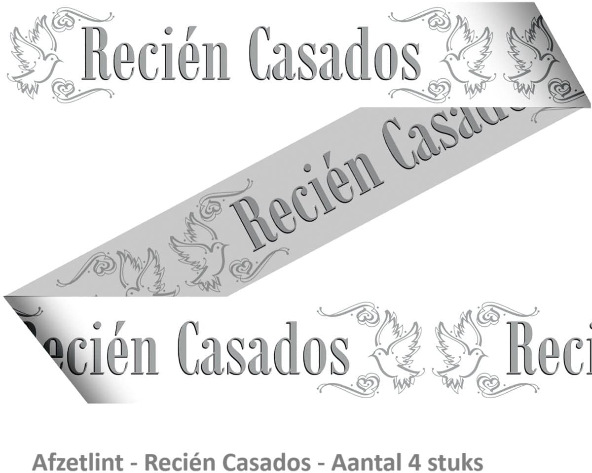 4x Afzetlint - Markeringstape Recién Casados 15 meter - Folat