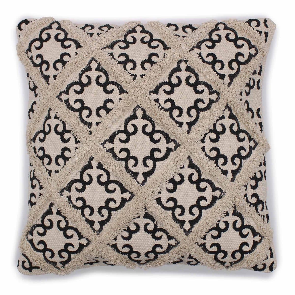 Klassieke kussenhoes - Lux Criss-Cross & Print - 45x45cm