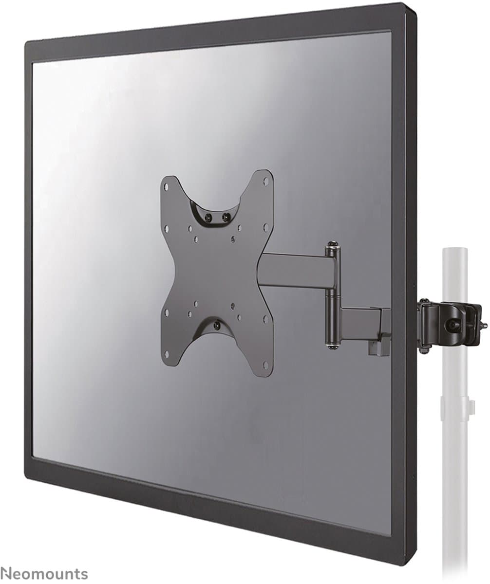 Neomounts FL40-450BL12 TV-paalsteun 23-42" - max 25 kg - VESA 75x75-200x200 - geschikt voor Ø 28-50 mm - niveauverstelling - full motion - zwart