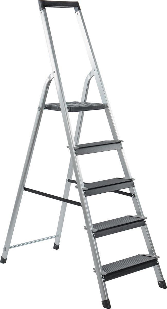 L185 POWER STEP ALU TRAPLADDER MET 5 BREDE TREDEN ESCALO