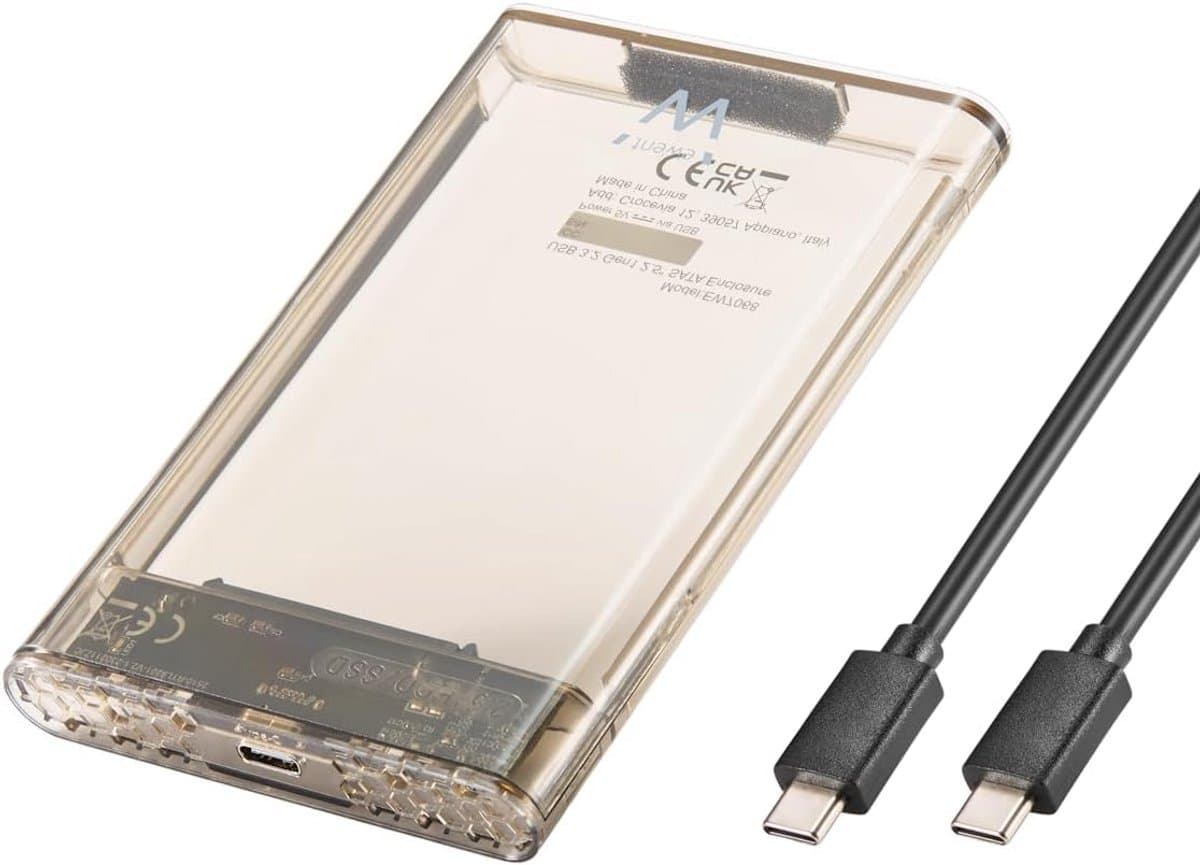 Externe Behuizing USB-C voor 2.5 inch SATA SSD/HDD – Supersnel 5Gbps, Tool-Free Installatie