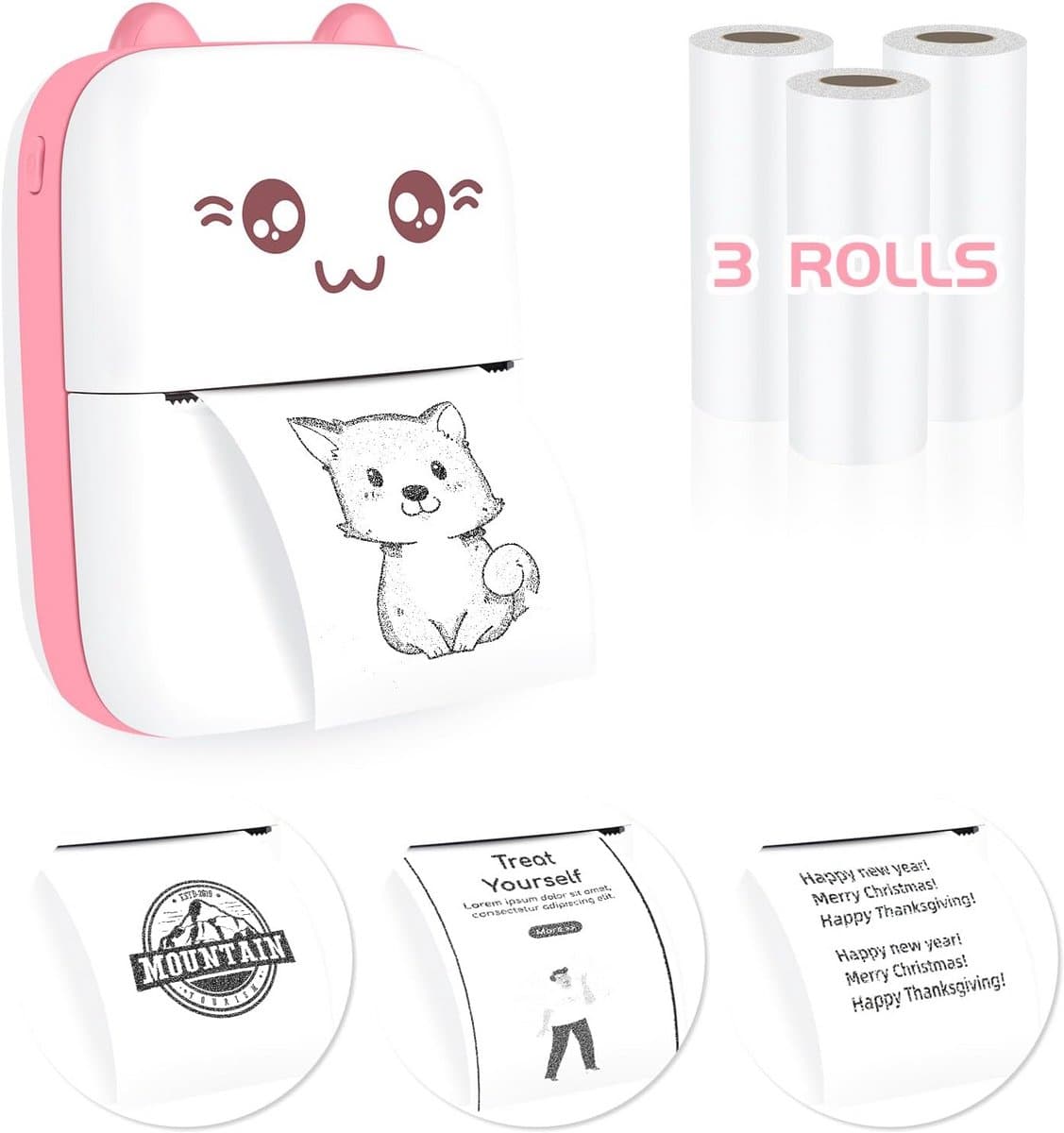 Draagbare Mini Thermische Fotoprinter - Ideaal voor Foto's, Etiketten en Lijsten op Android en iOS