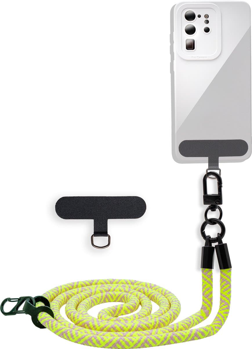 Cadorabo mobiele telefoonketting geschikt voor OnePlus 9 PRO in GEEL met verstelbaar riemkoord om om je nek te hangen