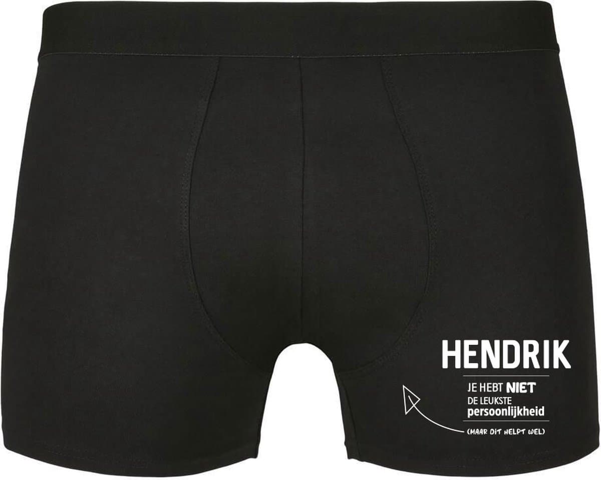 Hendrik, je hebt niet de leukste persoonlijkheid, maar dit helpt wel Heren Boxershort - relatie - vriend - onderbroek - grappig