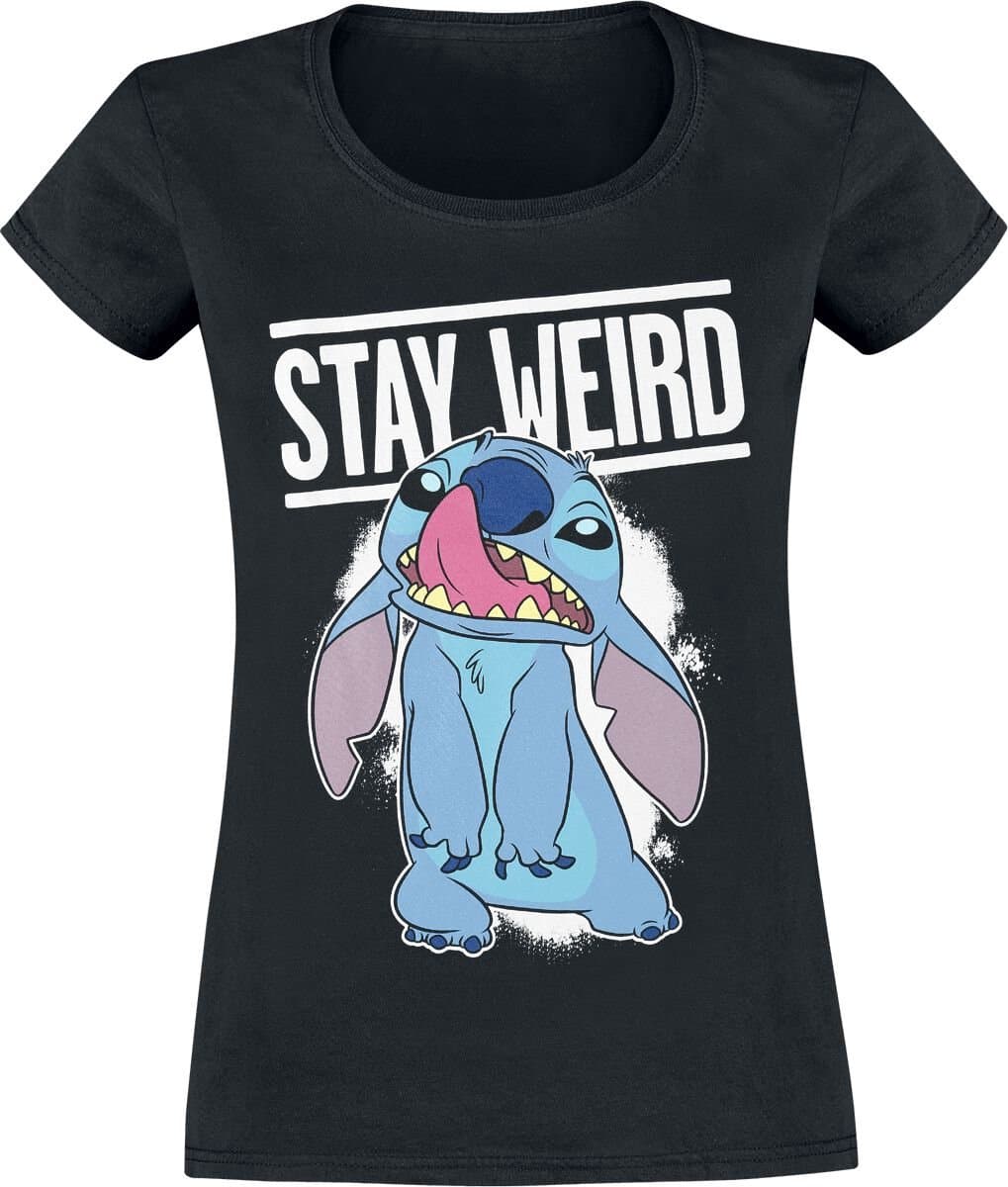 Lilo & Stitch Stay Weird Dames T-shirt - zwart - XL