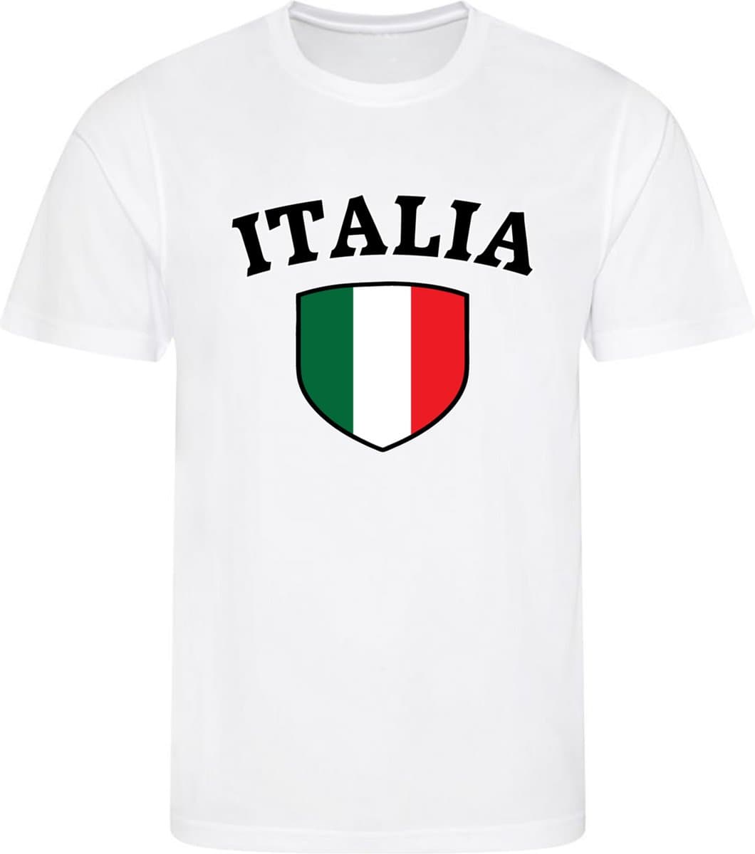 Italië - Italy - Italia - T-shirt Wit - Voetbalshirt - Maat: XL - Landen shirts