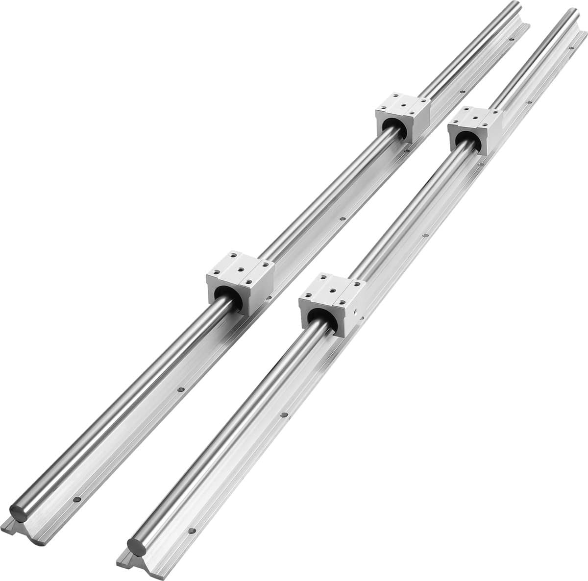 EliteNest® - Lineaire Geleiderails - Sbr20 - 1800mm - 4 Stuks UU Lagerblokken - Soepele Beweging Voor DIY Molens - Diameter 20 mm