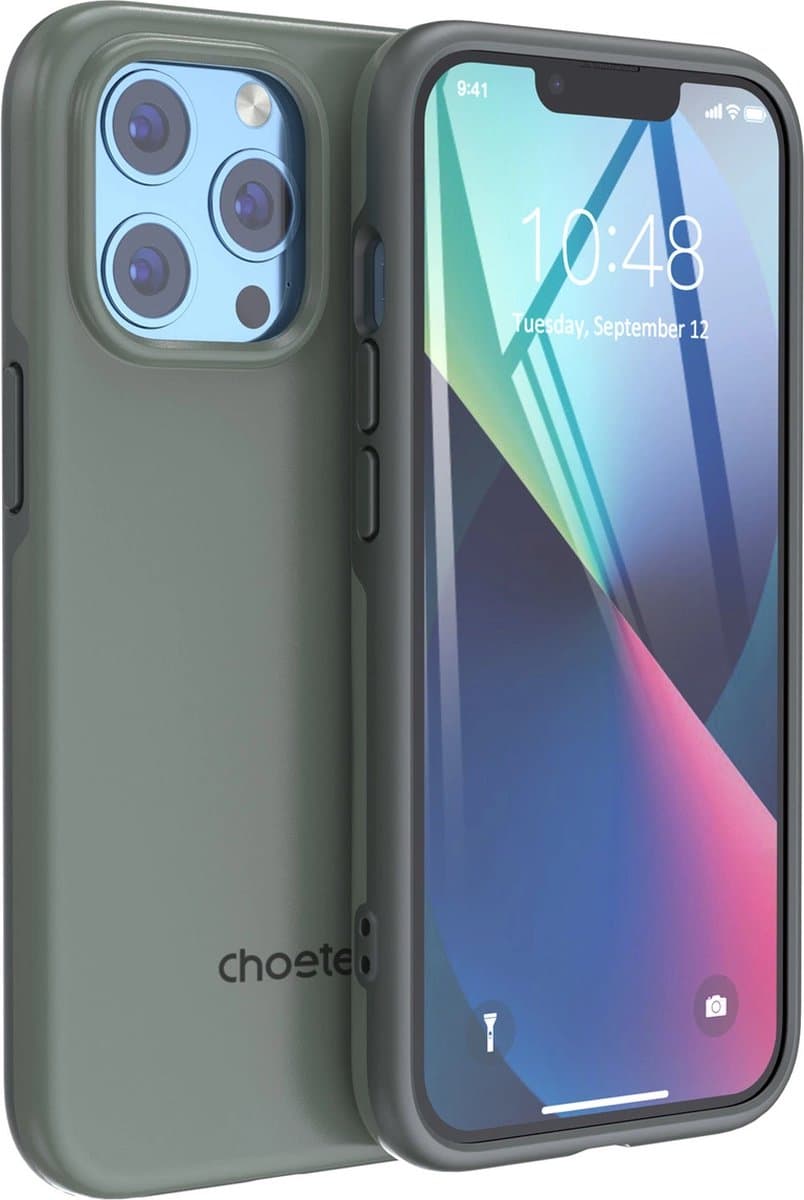 Choetech - MFM - Anti-drop case Made For MagSafe case voor iPhone - 13 - Pro - groen - (PC0113-MFM-GN)