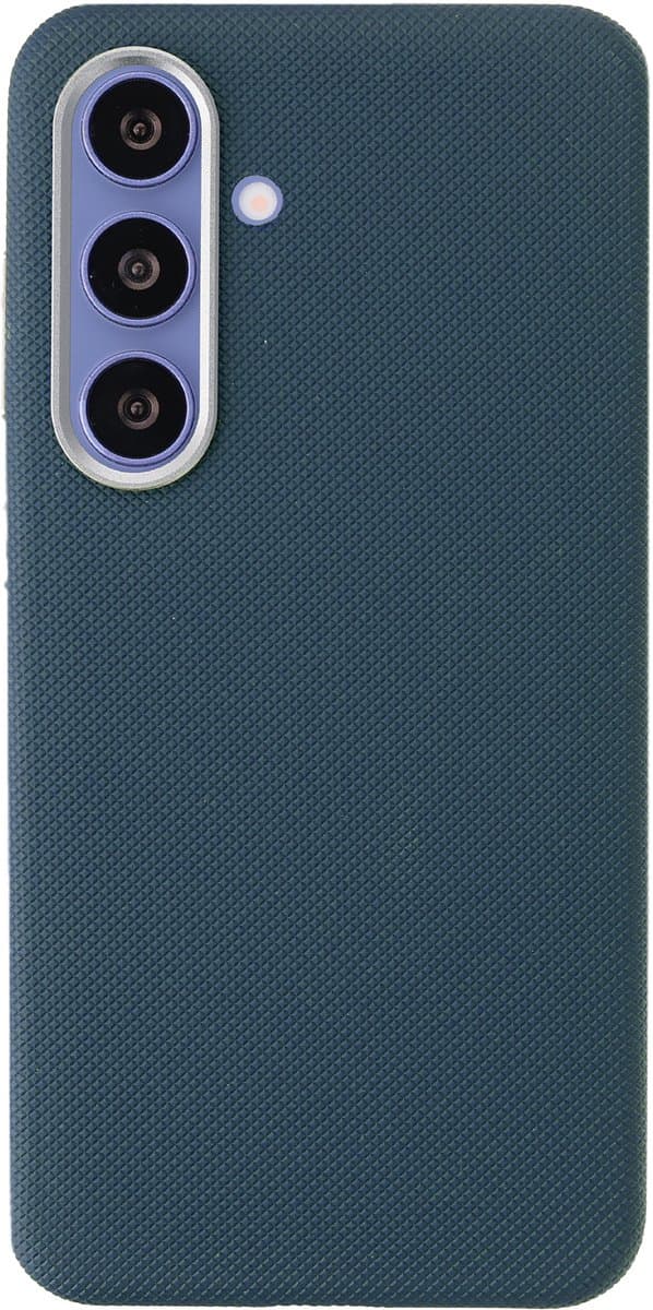 Accezz Hoesje - Geschikt voor Samsung Galaxy S24 / S25 - Mesh Backcover met Magnetische Ring - Donkerblauw