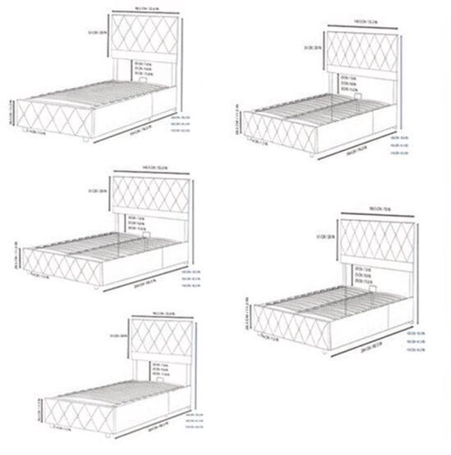 Boxspring Bedframe – Boxspring Bed – Bedframe Met Opbergruimte – Bed Met Hydraulisch Systeem – Bed Voor 2 Personen – Beige 140x200 cm – Hydraulische Lift – Velvet Hoofdbord Met Knopen