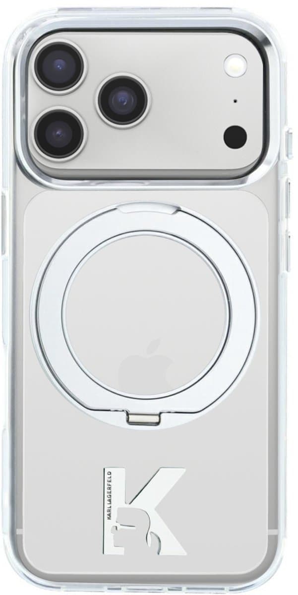 Karl Lagerfeld - HC IML Ring Stand MagSafe Kameo Metal (KLHMP18X6HRSMKMH) - iPhone 18 Pro Max / iPhone 17 Pro Max - Clear