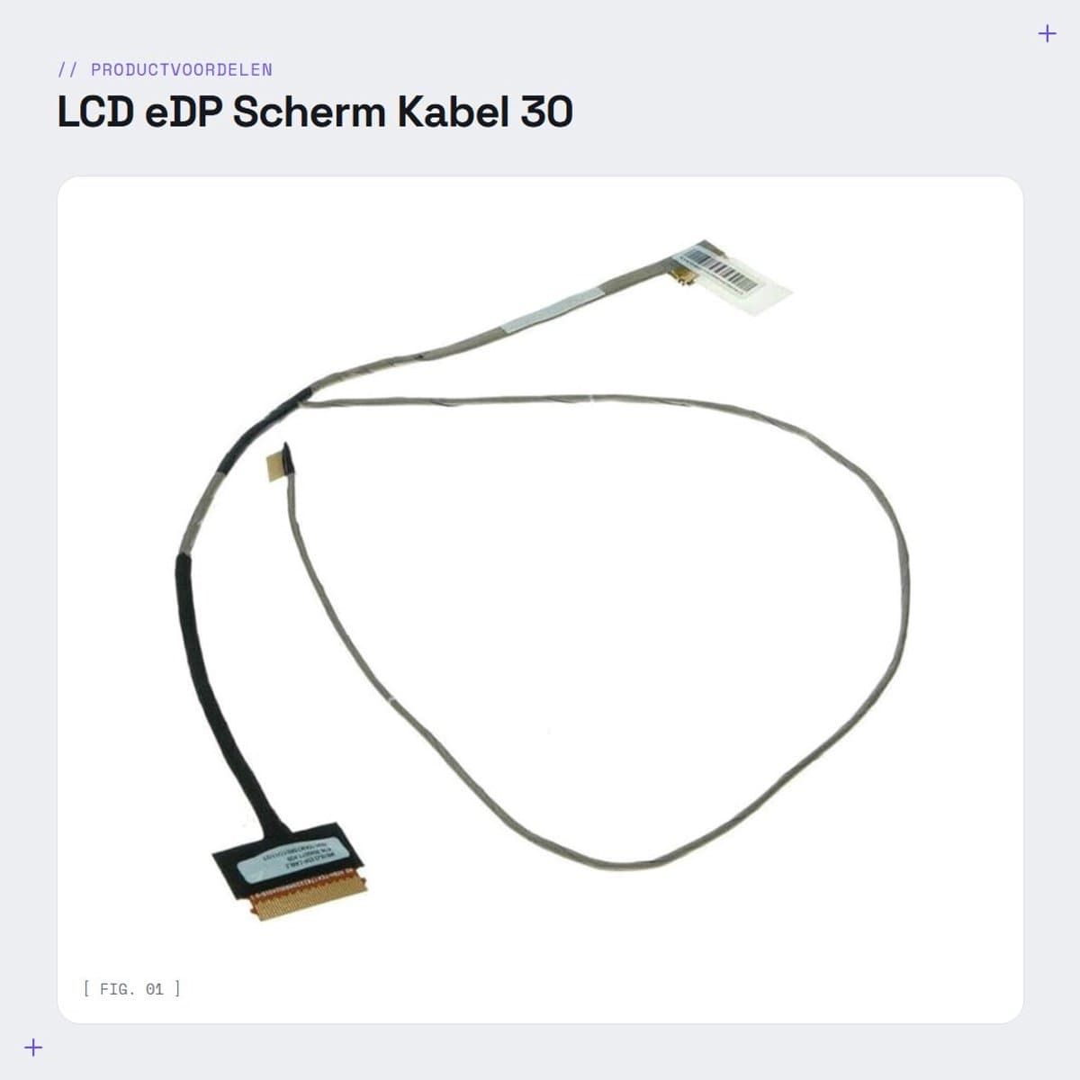 Dailygoods- Scherm Kabel 30-Pins - LCD eDP Kabel - Vervangend Onderdeel - Compatibel met MSI GL62 - Hoge Kwaliteit - Laptop Accessoire - Beeldschermkabel