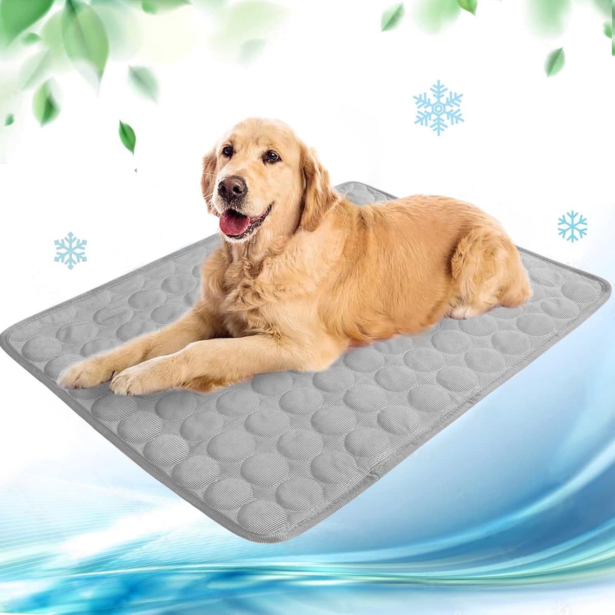 Sander Shop Koelmat voor honden, zelfkoelende hondenmat, zomer, koelkussen, hondenmat voor thuis, onderweg of in de auto(grijs,70*55cm)