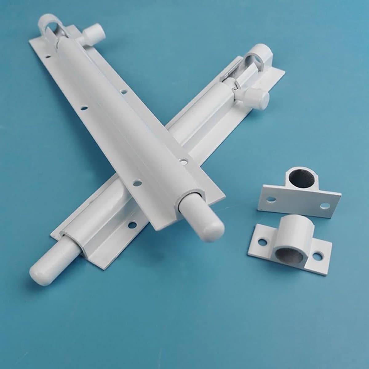 Vat boutslot - Schuifgrendel - Deur Beveiligen - Verdikt Aluminium - 75 cm - Wit