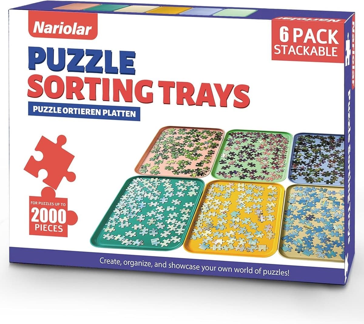 Puzzelsorteertabletten - Milieuvriendelijk - Capaciteit tot 2000 stukjes - Stapelbaar - Voor Puzzel liefhebbers
