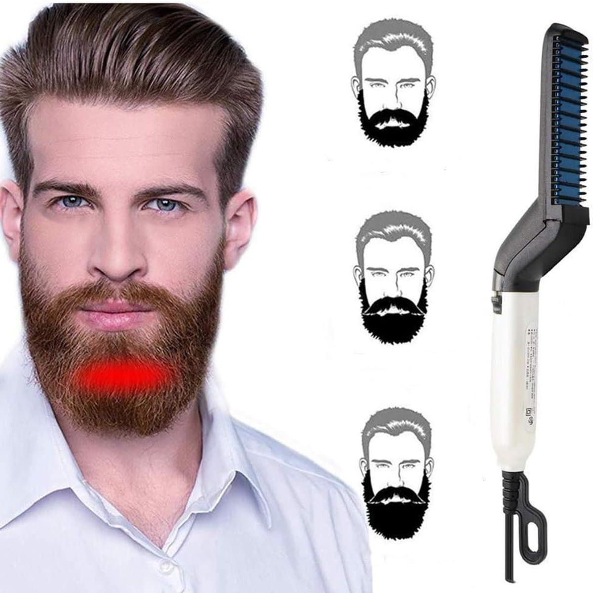 Baardstijltang Mannen - Haar Krultang - Stijlvol Uiterlijk - Snelle Opwarming - 23 cm - Zwart