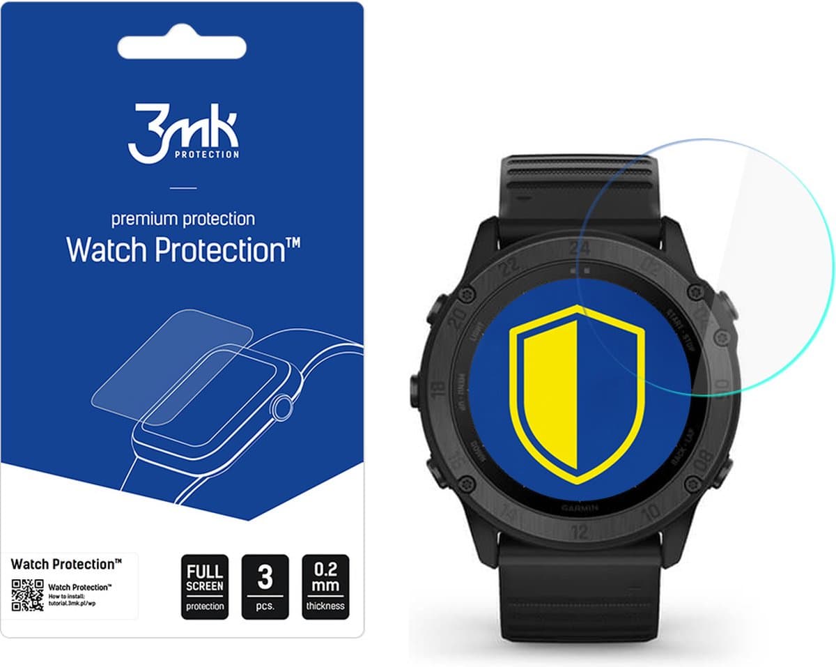 Garmin Tactix Delta - 3mk Watch Protection v. FlexibleGlass Lite