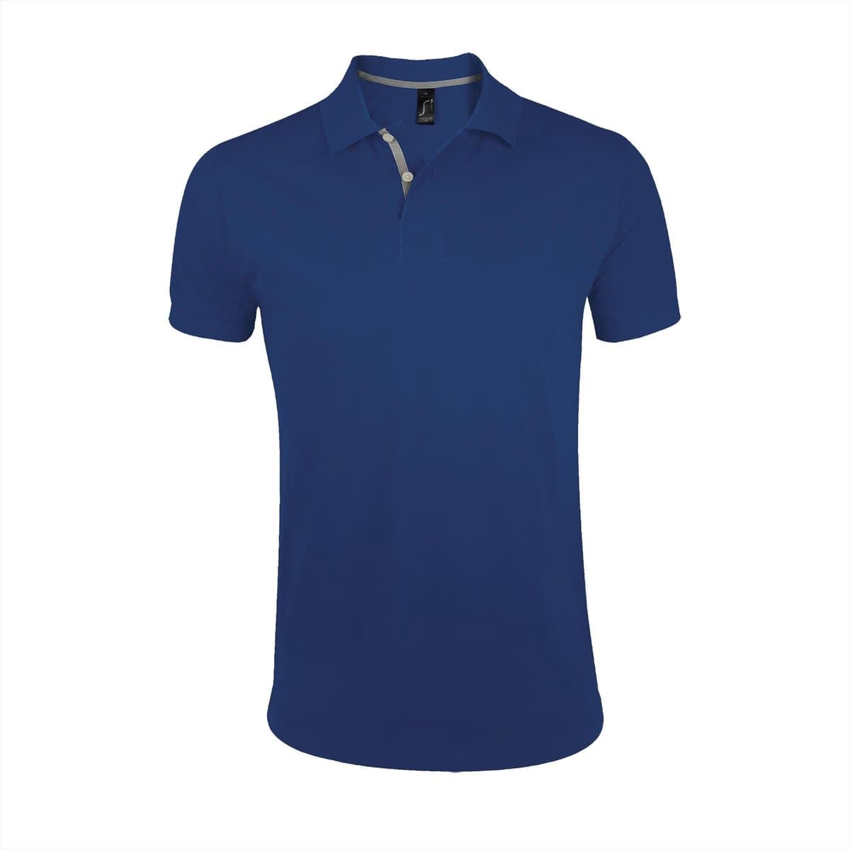 SOL'S Men´s Polo Shirt Portland L587 - Ultramarine/Grey (Solid) - S