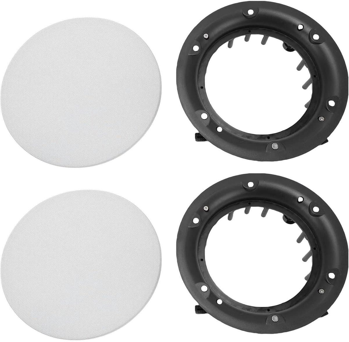 Luidsprekergrillafdekking - Speakerbeschermer Hoorn - Audio Installatie - Magnetische Bevestiging - 925 Inch Diameter - Wit