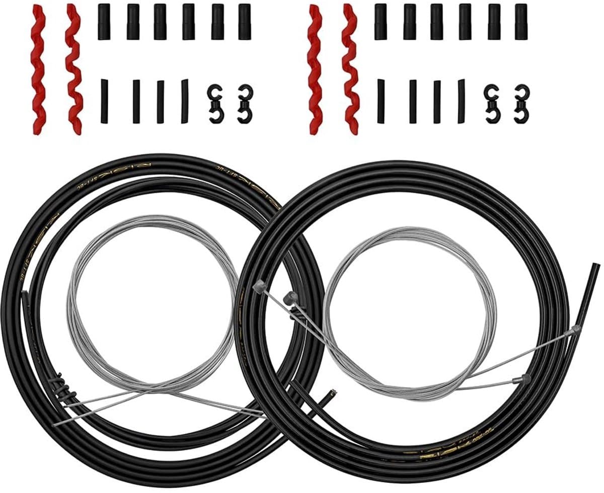 aladdien - Fiets Remkabel - Universele Set - Zwart - Schakelkabel - Geschikt voor Mountainbike en Racefiets - 2 Stuks