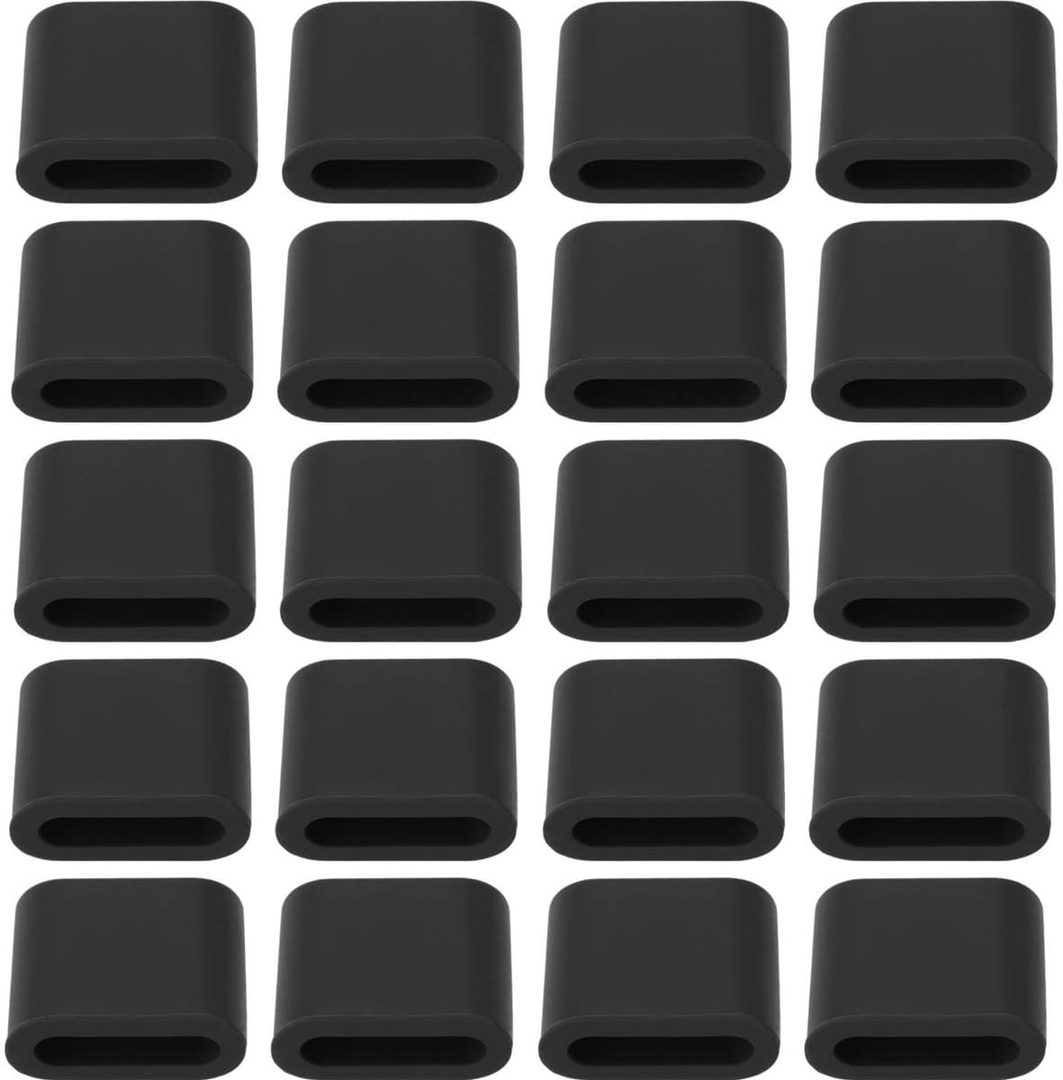 Dailygoody - USB C Beschermkap - Stofkap - 20 Stuks - Zwart - Siliconen - Geschikt voor Android en MacBook - USB-C Poorten