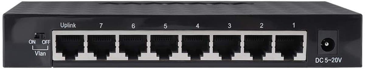 Dailygoody - 8 Poorten Gigabit Ethernet Fiber Switch - Automatische Detectie - Compact Desktop Design - RJ45 10/100/1000Mbps - Geoptimaliseerd Netwerk...