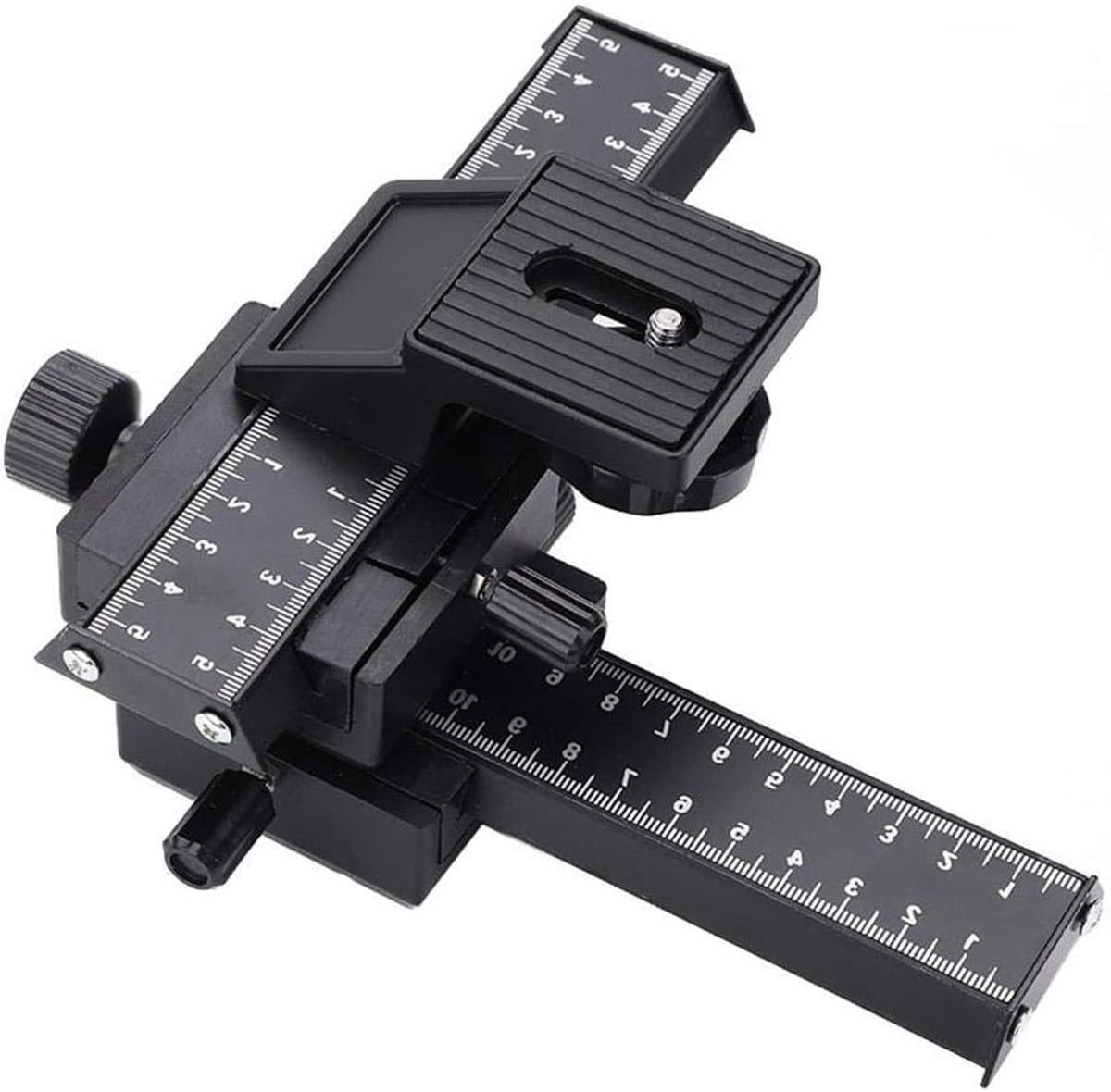 Professionele 4-Weg Camera Slider met Macro Focusing Rail en 1/4" Bevestigingsschroef voor Close-Up Fotografie met Digitale SLR Camera's