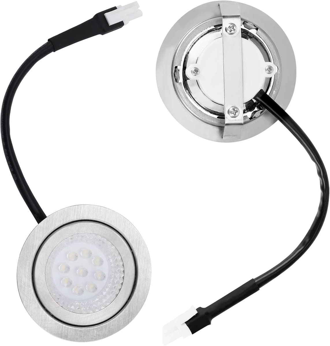 Sander Shop 2st Afzuigkap Lampen Ingebouwd, DC 12V 6500K Roestvrijstaal Afzuigkap LED Licht Vervangingslampen Accessoires voor Fornuis Keuken