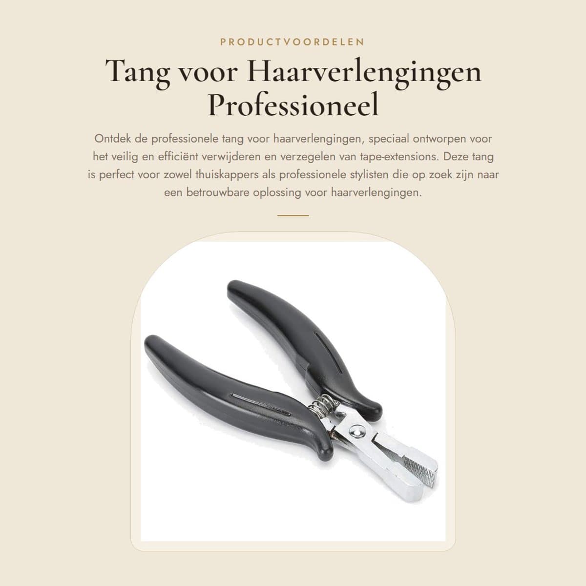 Dailygoods- Tang Professioneel Gereedschap - Haarverlengingen - Tape-extensions - Verwijderen - Verzegelen - Veerdesign - Mesh Tanddesign - Haartang