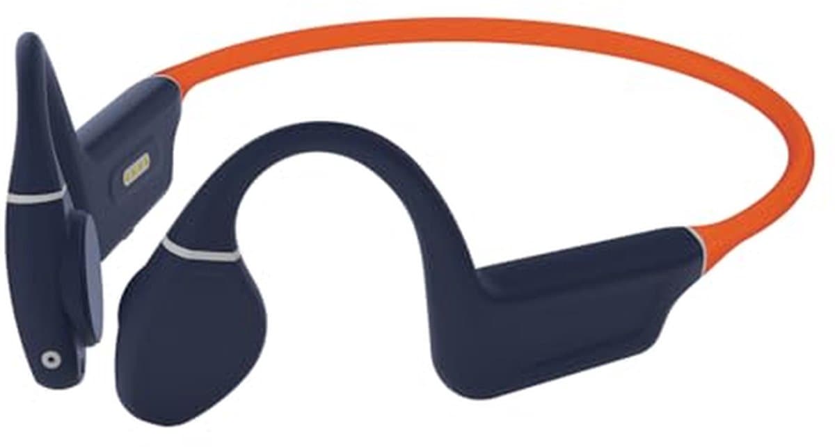 Bone Conduction Koptelefoon - Sport Koptelefoon Draadloos - Muziek Luisteren Buiten - Geïntegreerde MP3 Speler - 10 Uur Batterij - Oranje
