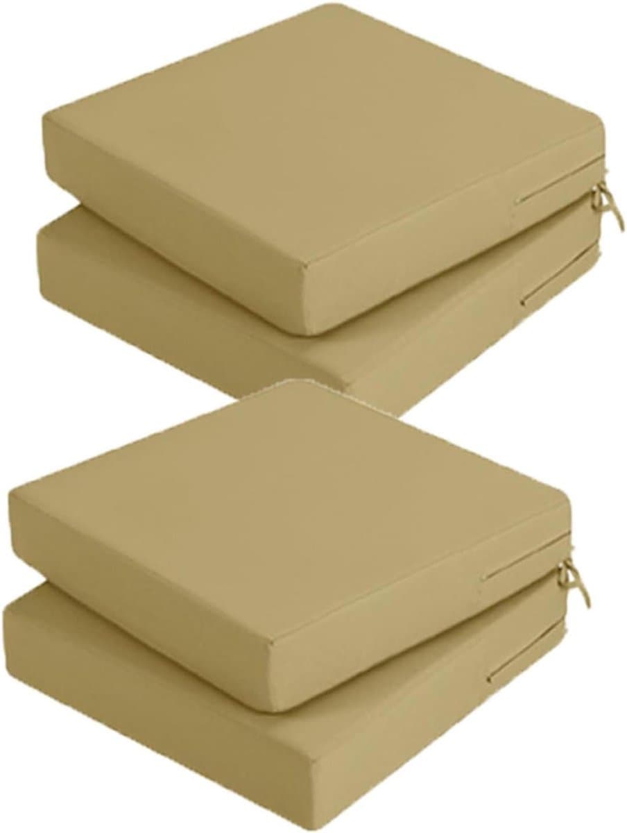 Tuinkussenset - Stoelkussens - Buiten Zitten - Waterdichte Hoes - 40x40 cm - Marron