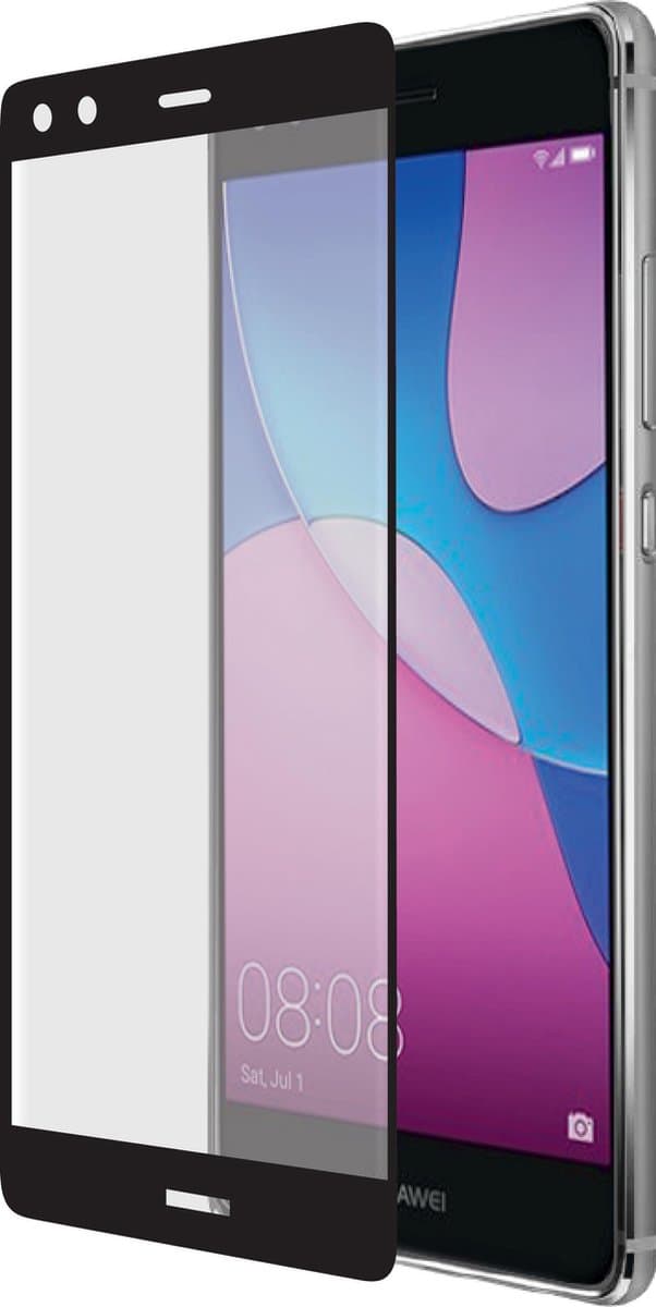 Azuri Curved Tempered Glass RINOX ARMOR - black frame - for Huawei Y6 Pro 2017