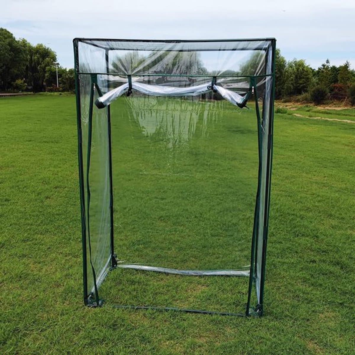 Candala - Plantenkas, voorzien van een folielaag en schuin dak, 150 × 98 × 49 cm, weerbestendig, voor balkon en tuin