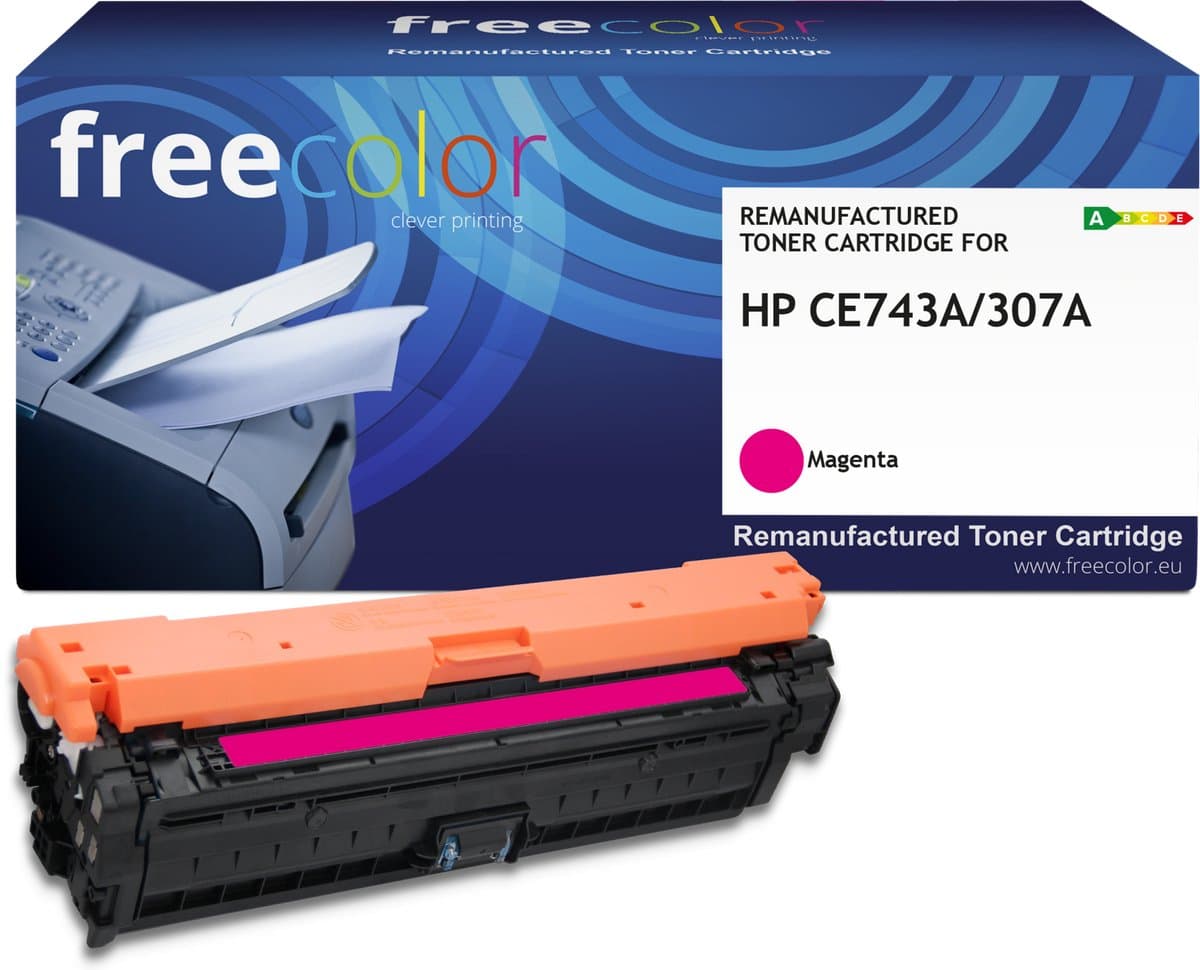 Freecolor - Vervangt HP 307A (CE743A) Toner - Magenta - 7.300 pagina's - Compatible