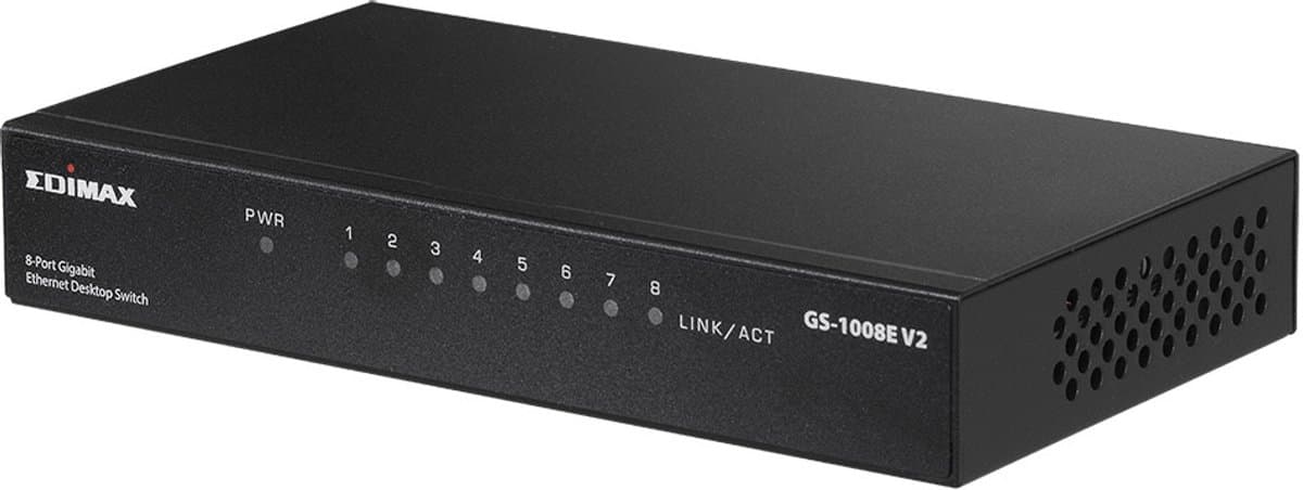 Edimax GS-1008E V2 Gigabit Ethernet Switch met 8 poorten / zwart