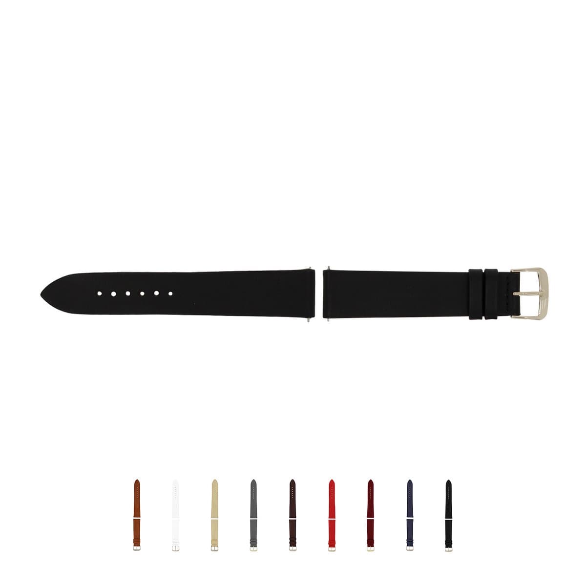 SELVA horlogeband, 14-24 mm, leer, verwisselbaar, vervangende band voor smartwatch, gemaakt in Duitsland