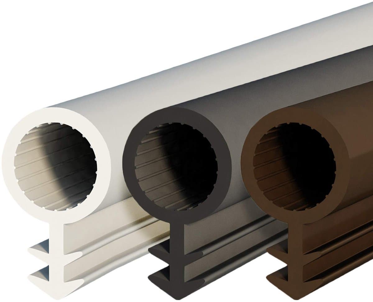 DQ - PP SLANGAFDICHTING - Bruin - 15 meter - TPE - rubber - STD - 03 - Slangdiameter: 8 mm Groefbreedte: 3 mm - Kamerdeurrubber Rubberafdichting Afdichtingsband Deurrubber Deurafdichting Kozijnafdichting Afdichtingsprofiel