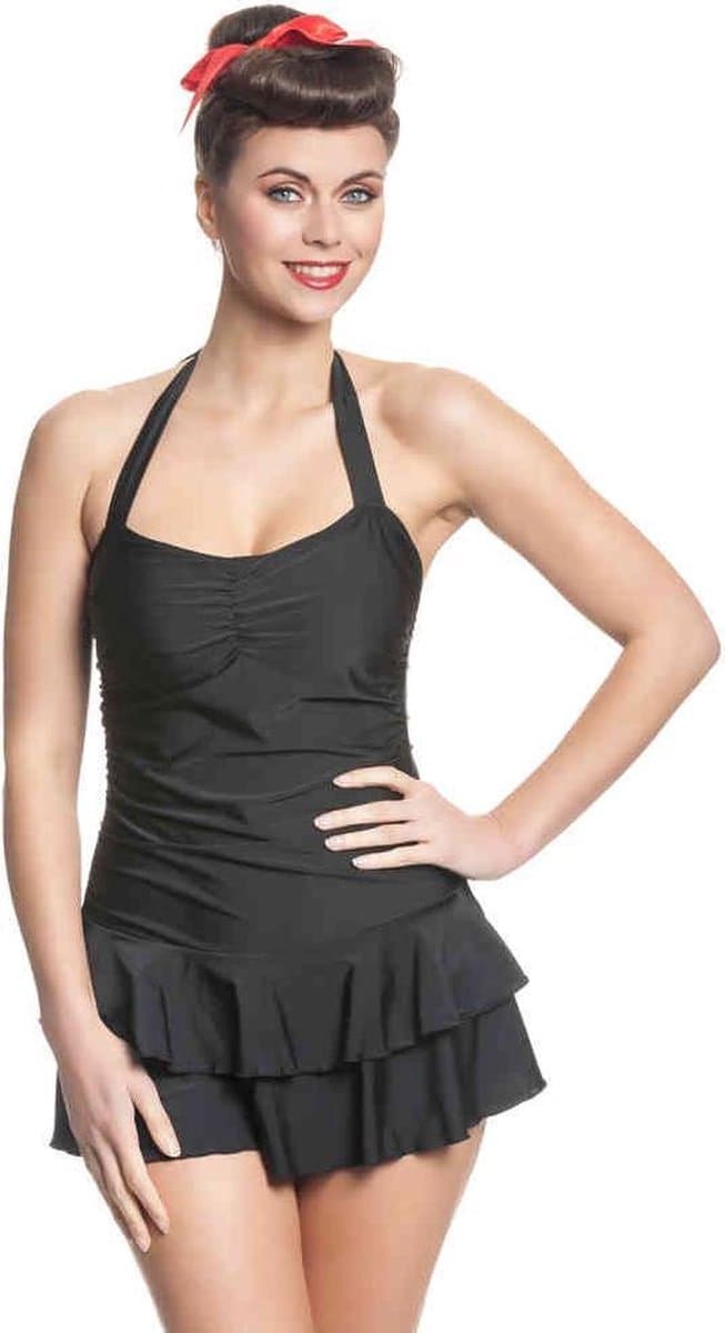 Pussy Deluxe Lovely Chic Dames Zwemjurk - zwart - L