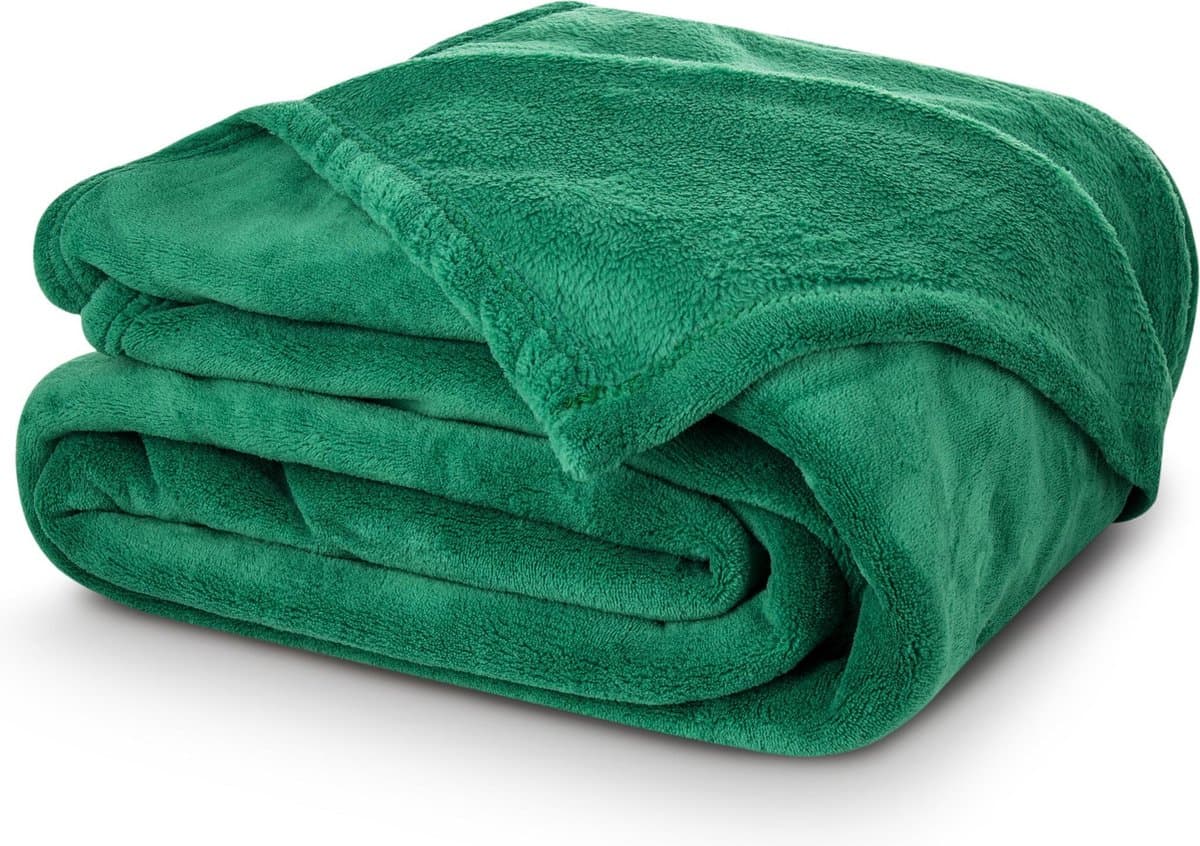Generic Fleecedeken Coral 150 X 200 Cm Polyester Groen