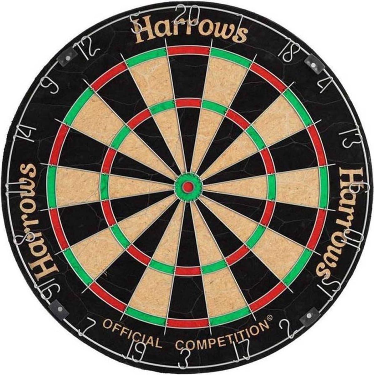 Harrows Official Competitie Dartbord – Bristle Sisal – Staple-Free Bullseye – Wedstrijdkwaliteit