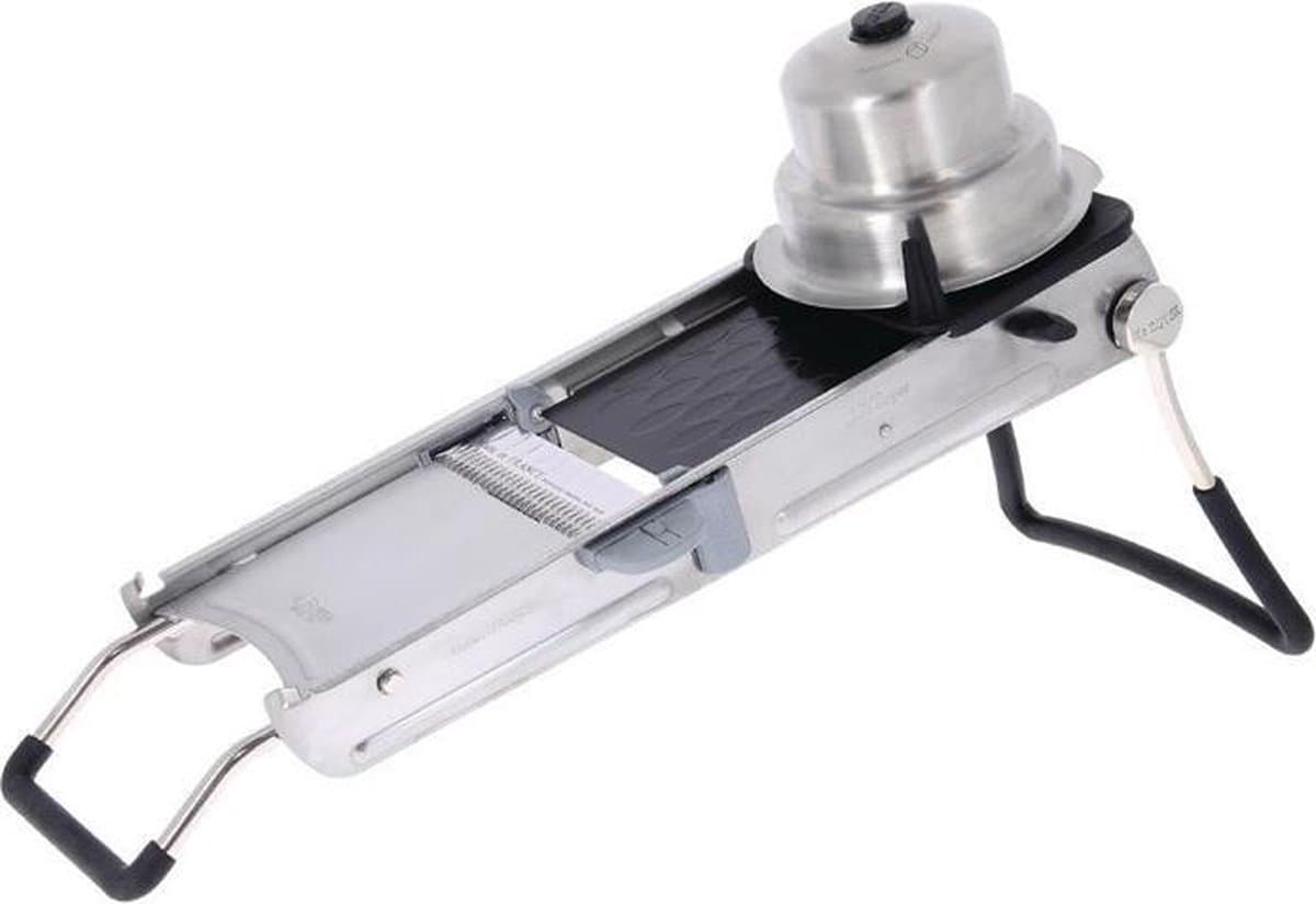 De Buyer Ultra Deluxe Mandoline - 1x Dubbel Dnijblad + 6x Julienne Snijbladen