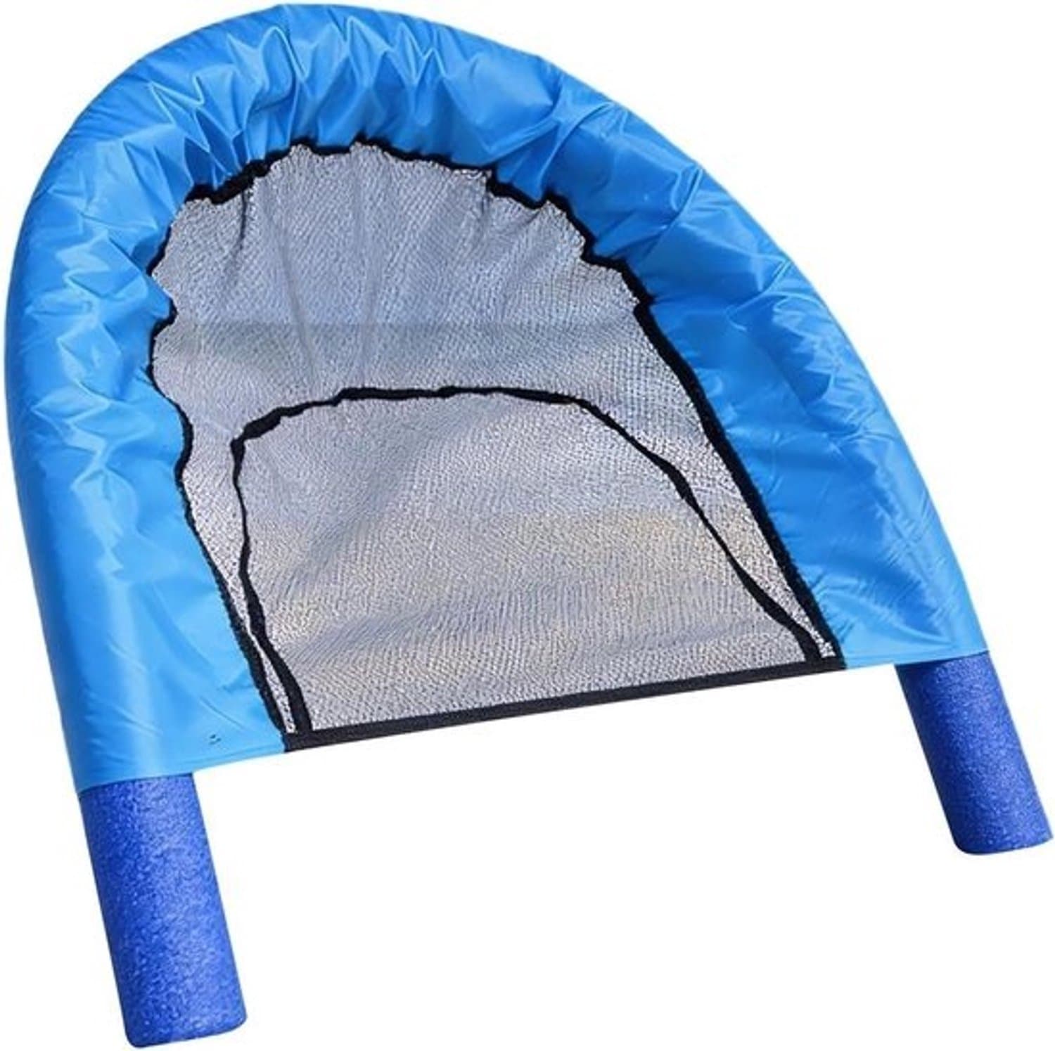 Drijvende noodle-stoel - Waterhangmat met net - Ontspannen op het water - Ademende meshzitting - 150 cm sponsstok - Blauw